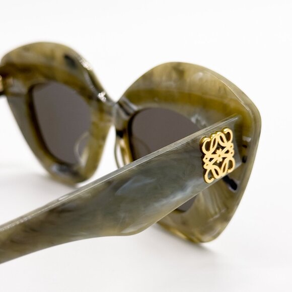 NEW LOEWE LW40127I 60E GREEN CAT EYE WOMEN SUNGLASSES LOEWE